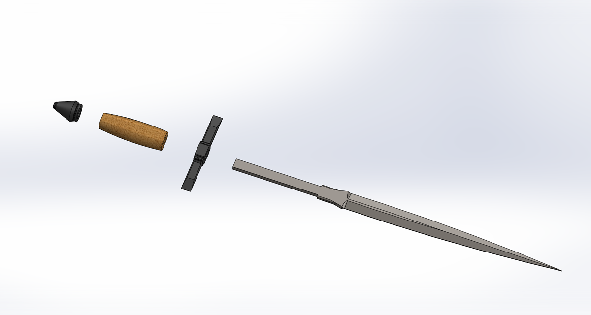 1-Handed Sword (SolidWorks)