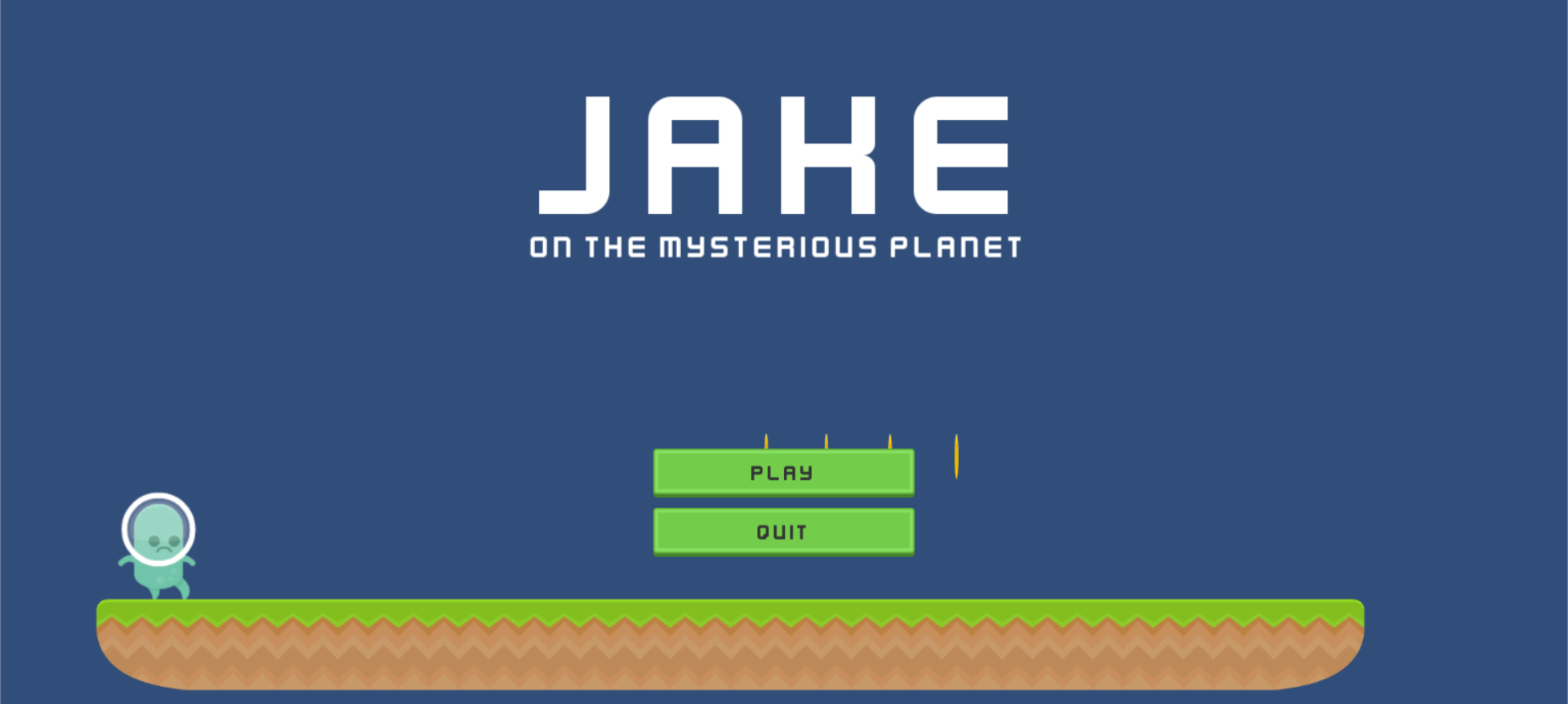 Jake on the Mysterious Planet Main Menu (Unity)